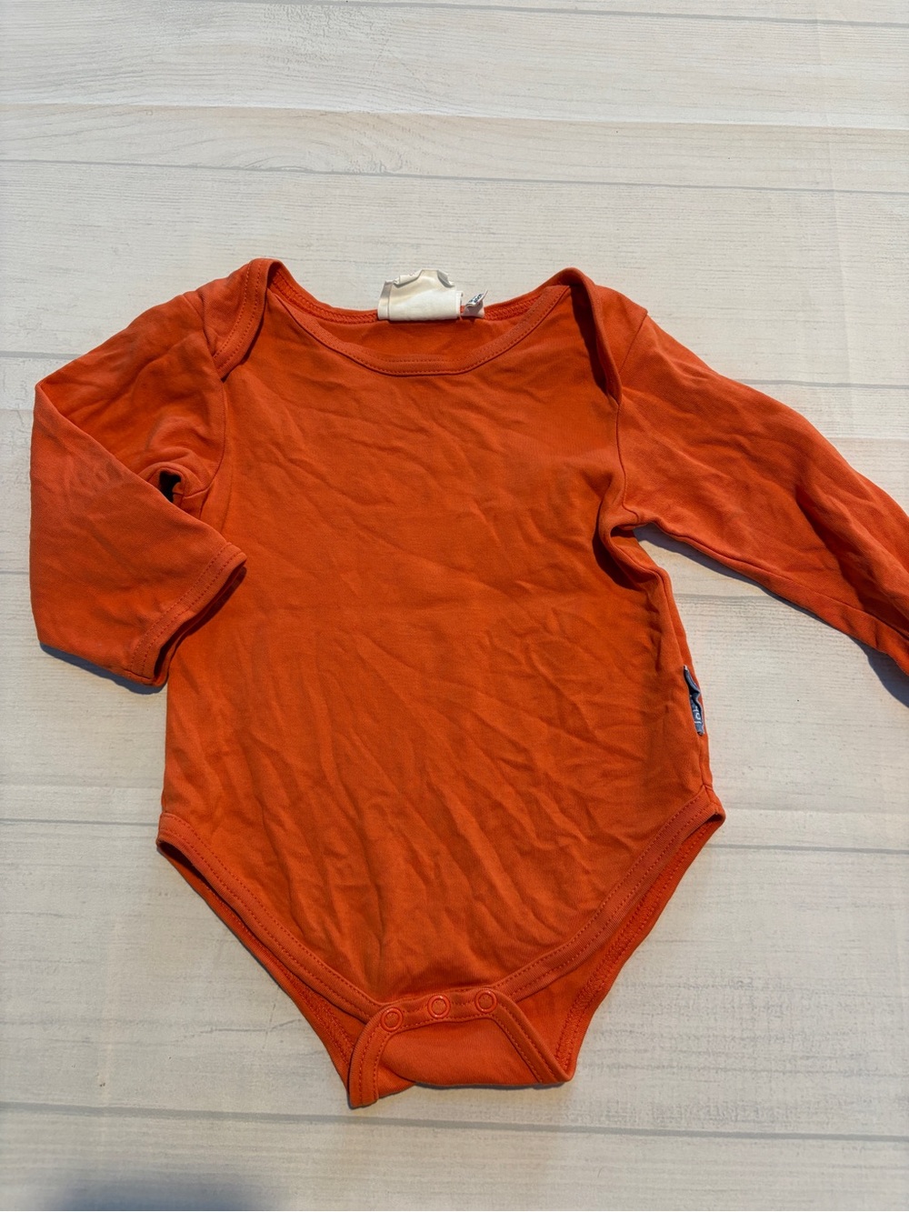 Long-Sleeve Orange Baby Bodysuit - Soft Everyday One-Piece